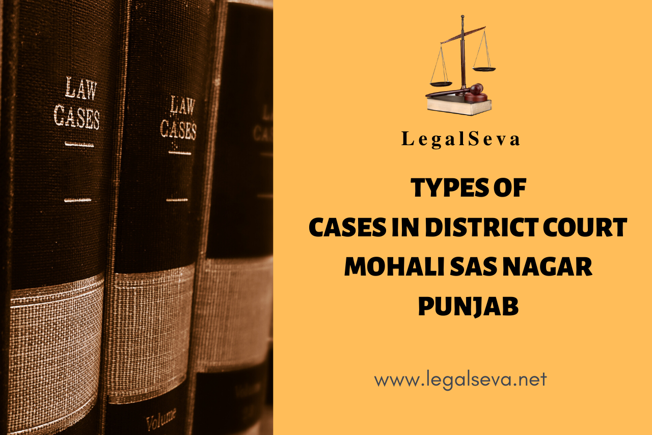 Types of Cases in District Court Mohali SAS Nagar Punjab